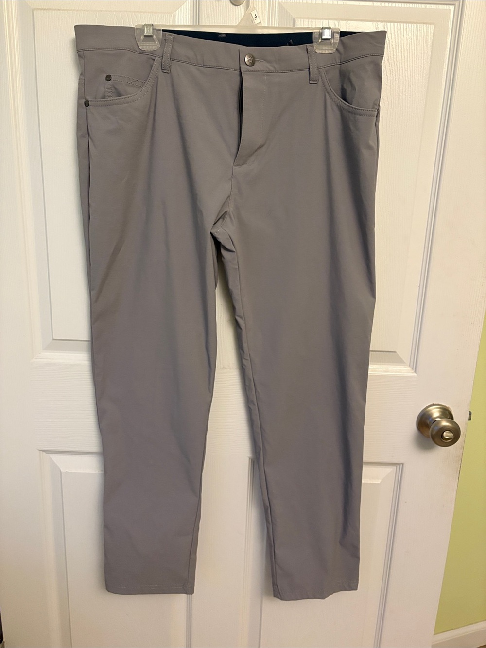 adidas Men's Light Gray Stretch Chinos